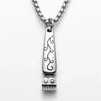 Barber Shaver Pendant Necklace Stainless Steel