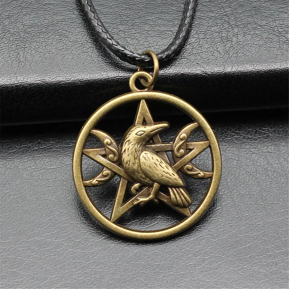 Pentagram Pendant Necklace for Men 45cm Chain