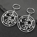 Baphomet Steel Earrings Sigeal Sigil Lucifer Satan