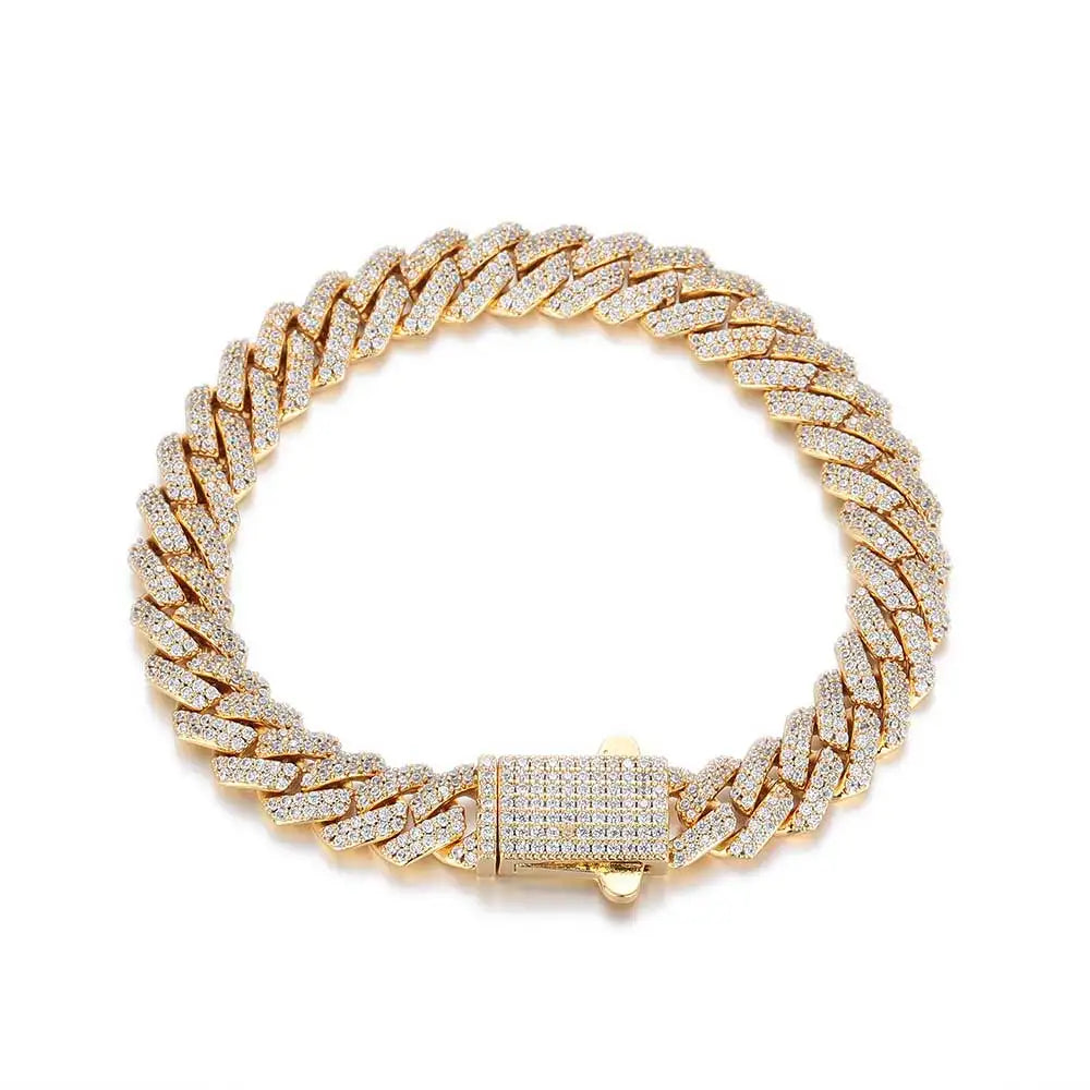 Iced Out Cuban Chain Necklace Stainless Steel 8MM