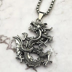 Dragon Zodiac Steel Pendant Chinese Style Retro