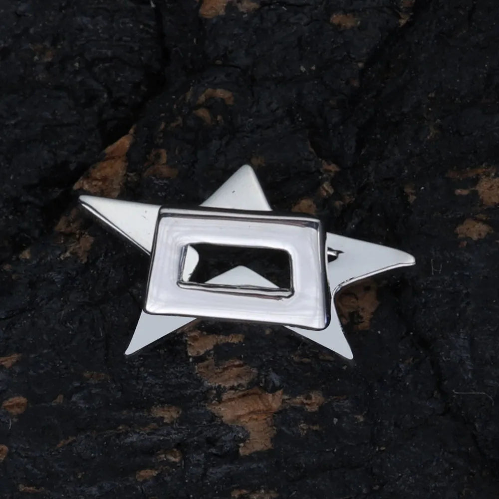 925 Silver Grillz Star Five-Point Statement