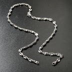 Fashion Stainless Steel Coffee Beans Link Chain Necklace Fashion Silver Color Goth Hip Hop Long Necklaces for Man Women Jewelry