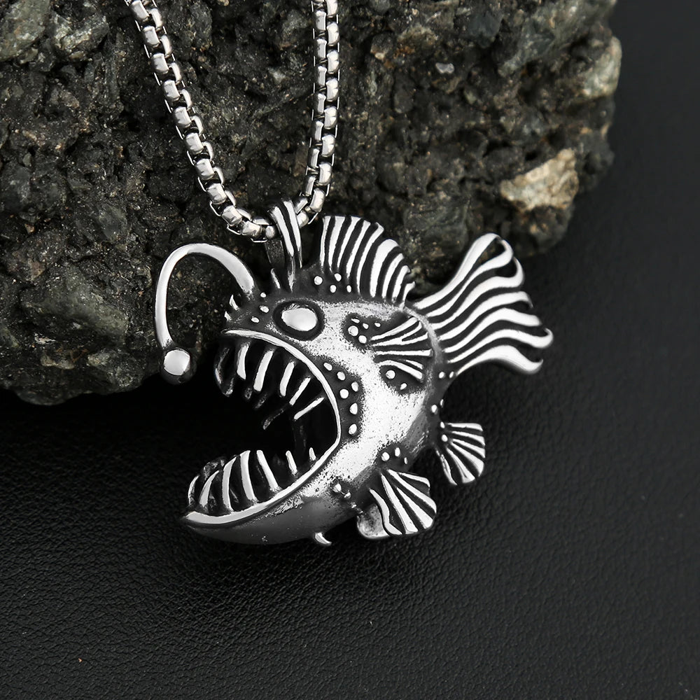 Lantern Fish Pendant — 316L Stainless Steel