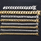 Gold Cuban Chain Necklace 10MM Smooth 18K
