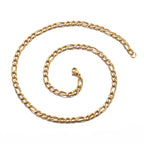 1 piece 8-40 Inches Gold Color Figaro Chain Necklace 3-7.5MM Stainless Steel Figaro Link Chain for Men Women