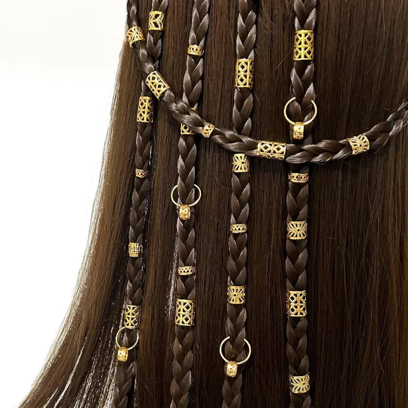 80-Piece Dreadlock Tube Hair Beads for Braids