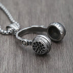 DJ Headphone Pendant — Stainless Steel