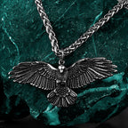 Retro Domineering Crow Eagle Pendant Unisex Fashion Party Birthday Gift 316L Stainless Steel Pendant Necklace