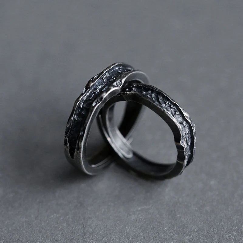 New Abyss Ring Male Couple Ring Handmade Retro Simple Men's and Women's Rings
