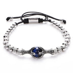 Luxury Crown Men Bracelet 316L Stainless Steel Bracelet Banlge Titanium Steel Gold Color Bracelet Adjust Size Men
