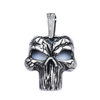 Vintage Large Skull Pendant Necklace — Stainless Steel