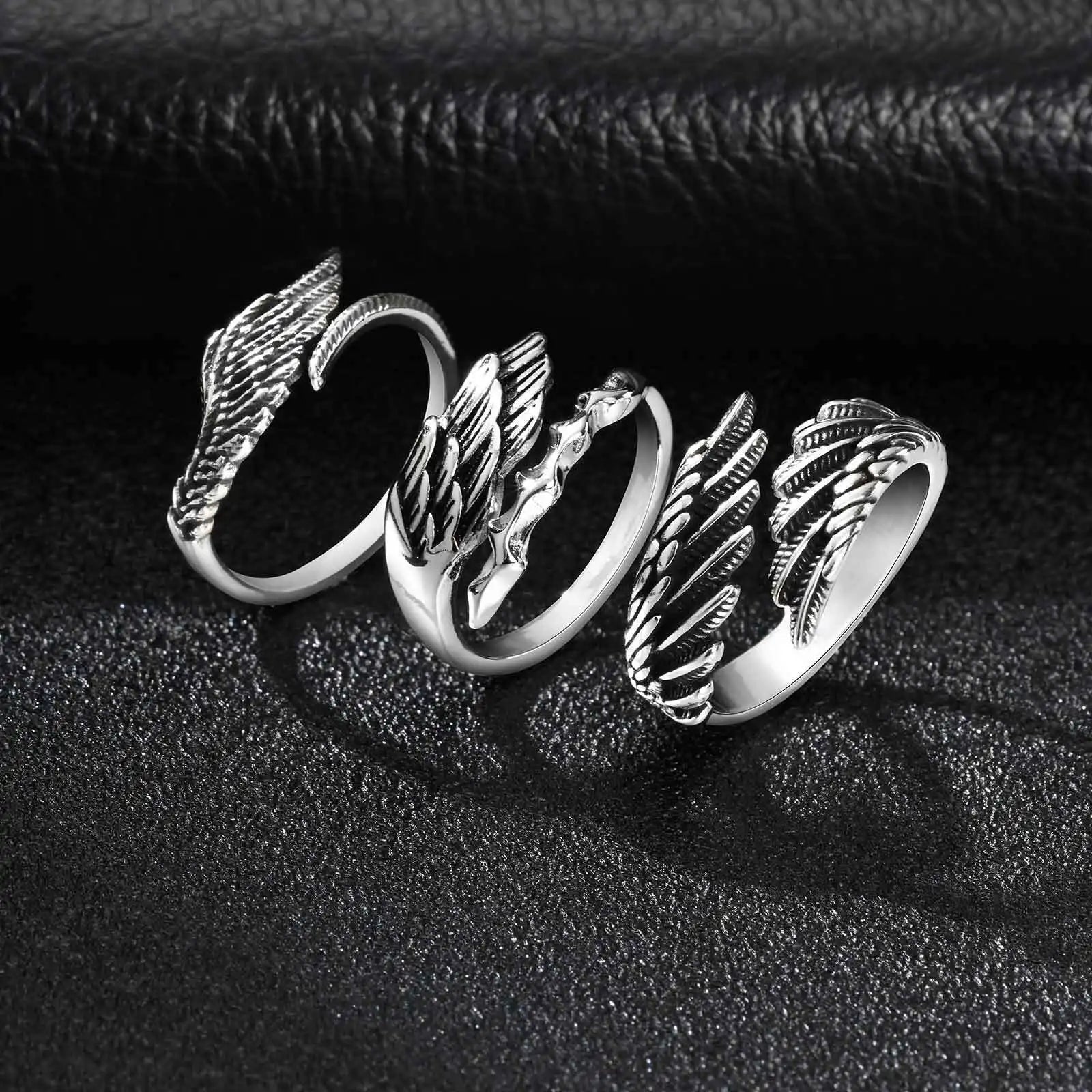 Wings Ring — Stainless Steel Adjustable