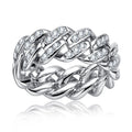 Iced Out Cuban Ring — 925 Silver