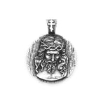 Jesus Round Pendant — Stainless Steel