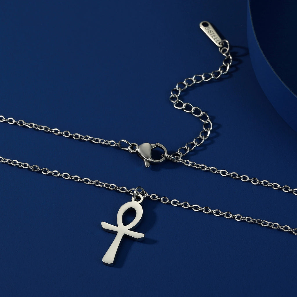 Egyptian Ankh Life Amulet Pendant Necklace — Stainless Steel