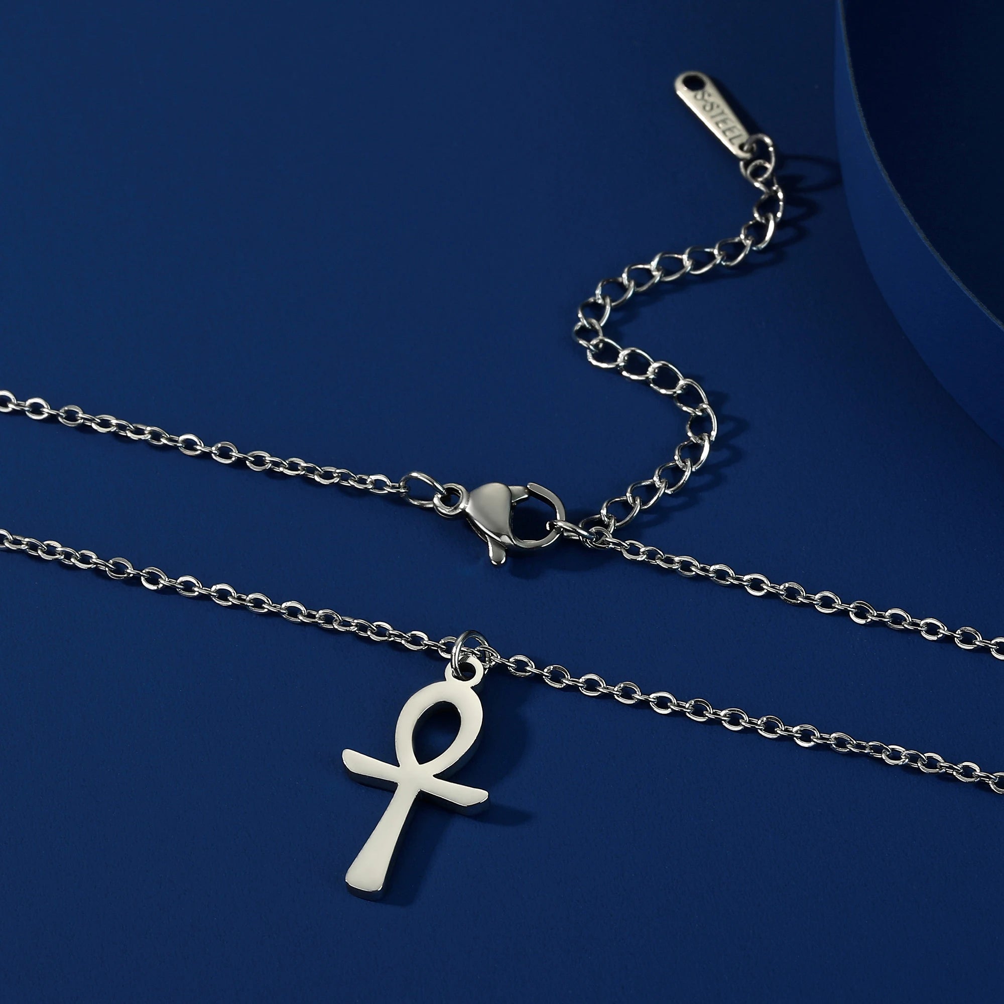 Egyptian Ankh Life Amulet Pendant Necklace — Stainless Steel