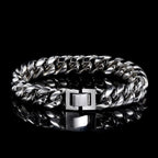 Black Cuban Chain Bracelet Stainless Steel Miami