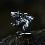 Gothic Mouse Stainless Steel Pendant Necklace