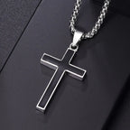Cross Pendant Necklace — Stainless Steel