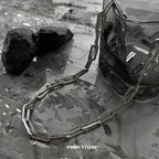 Textured Wrapped Choker Necklace — Stainless Steel