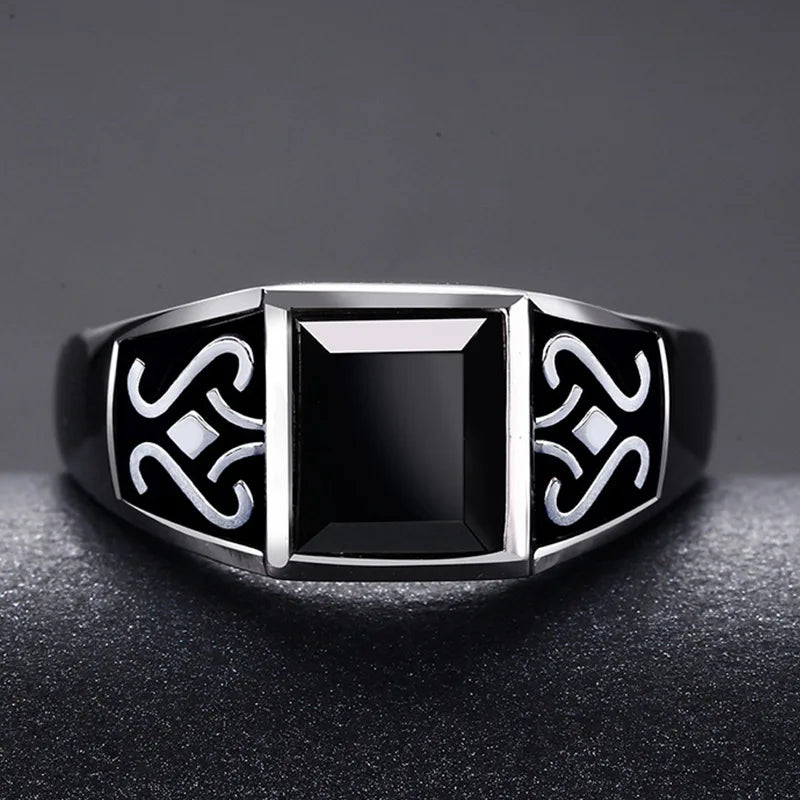 New 925 Silver Vintage Men Ring Classics for Man Women Sterling-Silver Wedding Simple Jewelry Engagement Gift Fashion