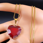 Gothic Heart Pendant Choker Necklace — Stainless Steel