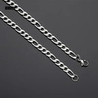 Men's Stainless Steel Link Figaro Chain Necklace for Women High Quality Waterproof Choker Silver Color Jewelry