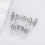Edgy Trendy Irregular Hollow Star Fangs Teeth Grillz Hip Hop Rapper Street Fashion Halloween Party Wear Novelty Mouth