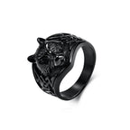 Viking Wolf Head Celtic Ring — Stainless Steel