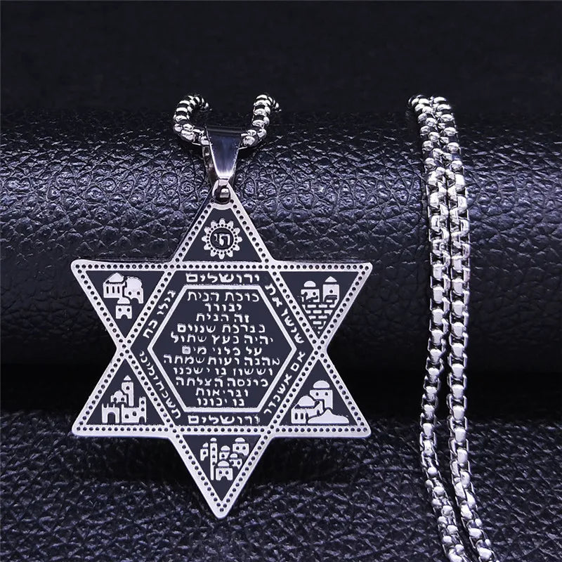 Star of David Solomon Necklace — Stainless Steel