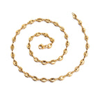 1 Piece Stainless Steel Hip Hop Coffee Bean Chains Necklaces Pig Nose Chains Bracelets Punk Necklace