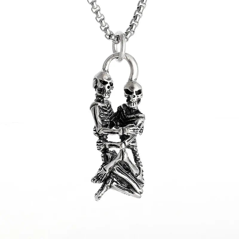 Vintage Punk Inverted Pentagram Satanic Goat Necklace Pendant for Men Unique Pagan Amulet Jewelry