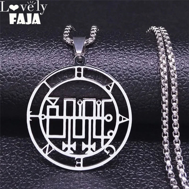 Sigil Lucifer Chain Pendant Necklace — Stainless Steel