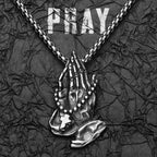Let Us Pray Pendant — Stainless Steel