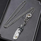 Feather 925 Silver Pendant Necklace