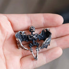 New Special Design Stainless Steel Skull Wing Pendant Exquisite Punk Hip Hop Retro Jewelry For Men Gift free shipping