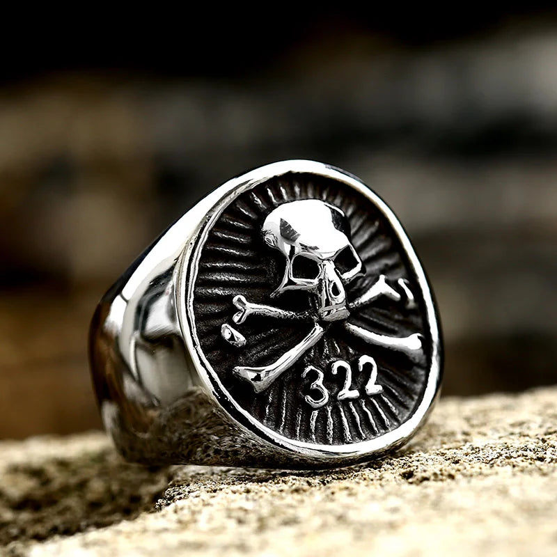 Pirate Navigation Skull Ring — Gothic