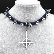 Gothic Cross Choker Necklace — Stainless Steel