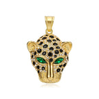 Vintage Leopard Head Pendant Necklace — Stainless Steel
