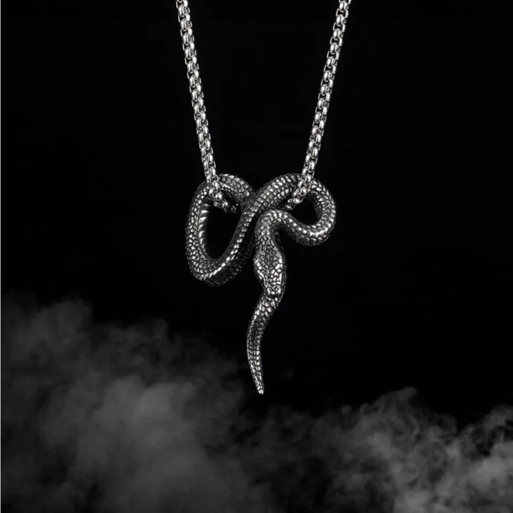 Snake Stainless Steel Pendant Necklace