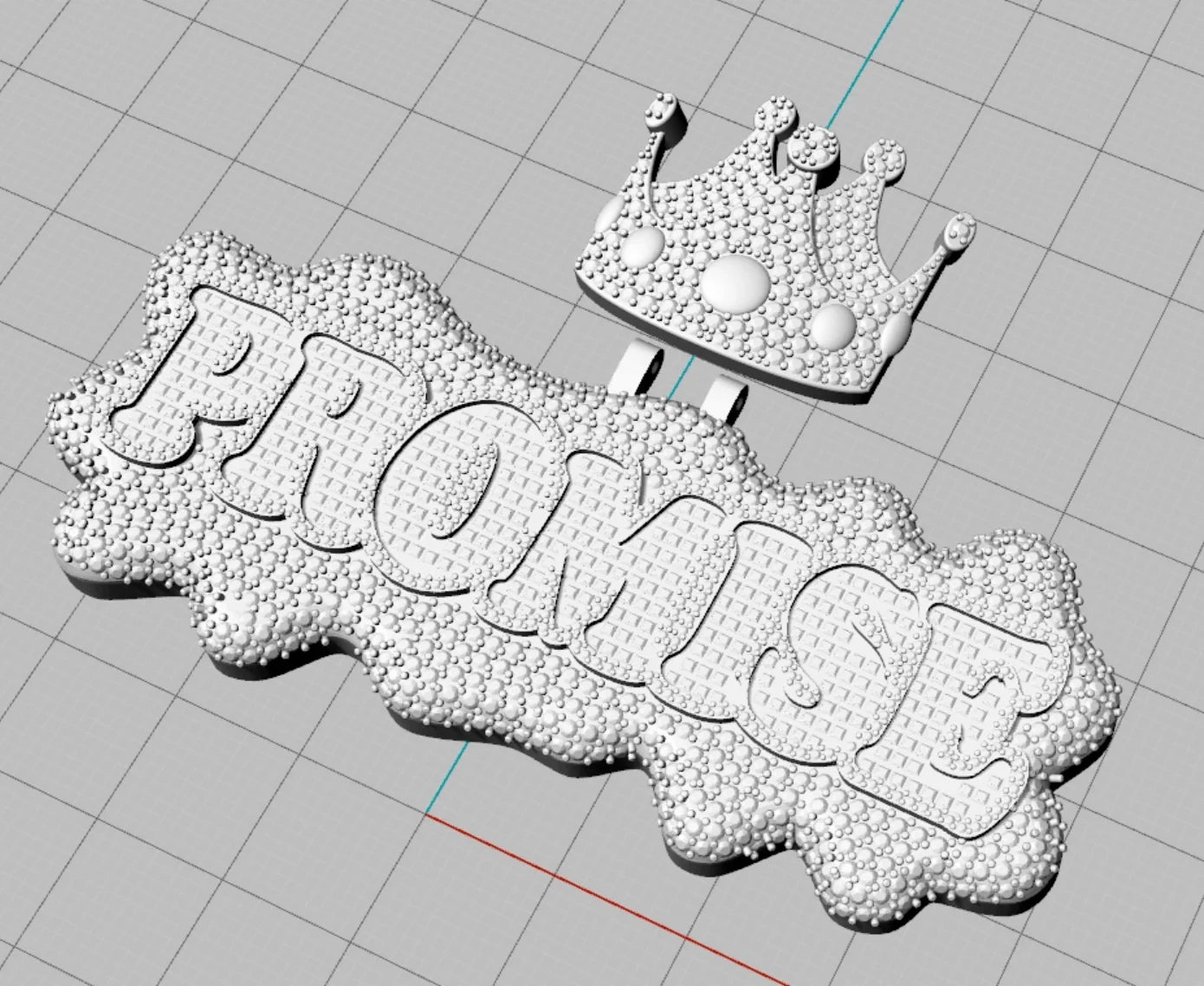 Iced Out Name Number Pendant 3D CZ