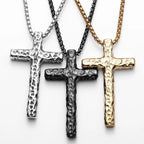 Cross Pendant Necklace — Stainless Steel