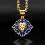 Solid Lion Pendant Necklace — Gold