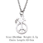 New Fashion Peace Symbol Pendants Necklace Jewelry Gift Peace Sign Peace Dove Necklace For Women