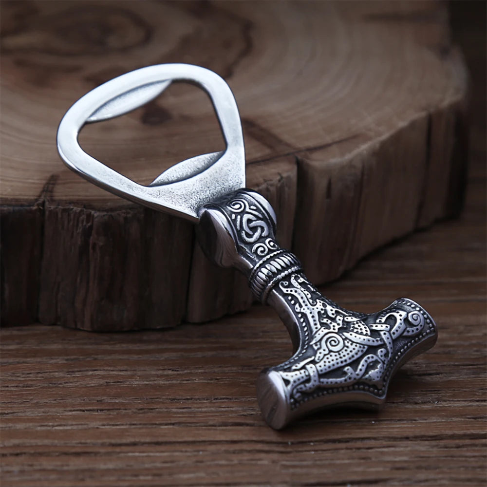 Viking Thor Hammer Bottle Opener — Stainless