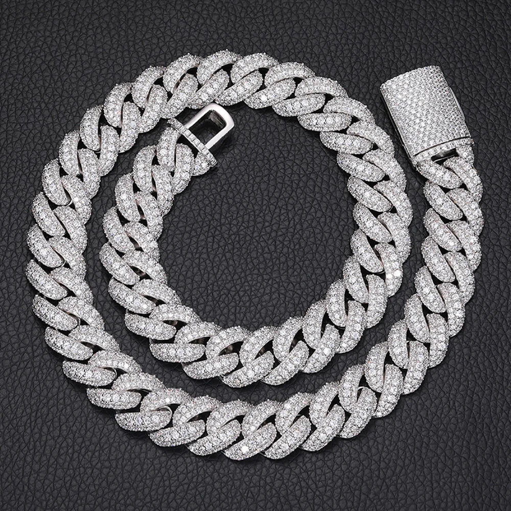 Cuban Chain Necklace Iced Out Gold 15MM