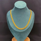 Luxurious 9999 24K real gold horsewhip Boss necklace, fashionable and versatile men's and women's jewelry, gift