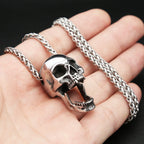 Gothic Skull Bottle Opener Pendant Necklace — Stainless