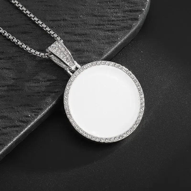 Shiny Ice Crystal Zircon Christian Cross Pendant Men and Women Hip Hop Trend Jewelry Catholic Amulet Necklace